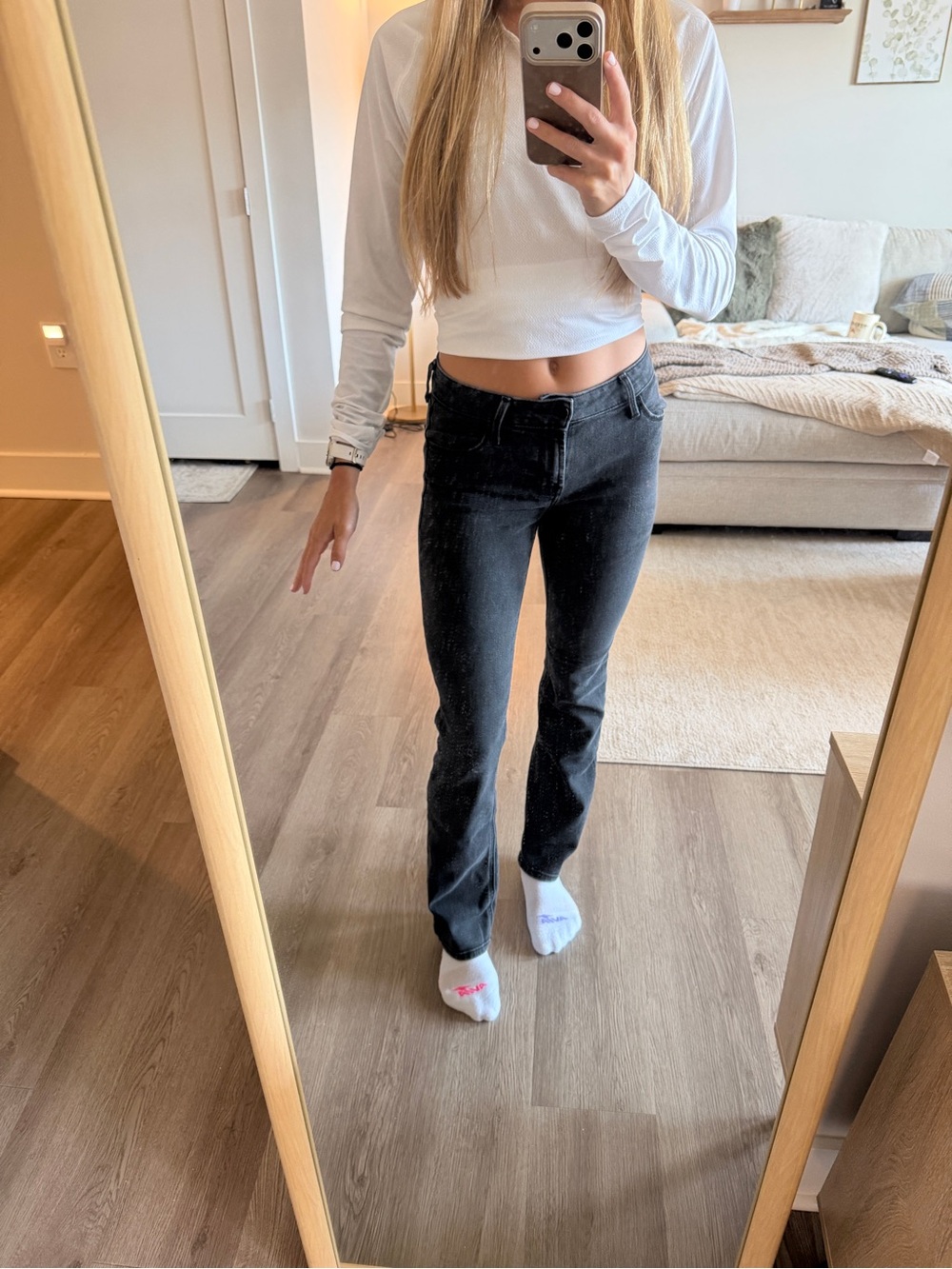 Old Navy Black Straight-Leg Jeans